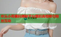吹头小哥黑料揭秘平台爆料真相吸引粉丝互动
