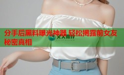 分手后黑料曝光神器 轻松揭露前女友秘密真相