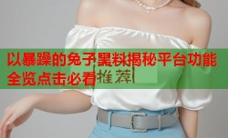 以暴躁的兔子黑料揭秘平台功能全览点击必看
