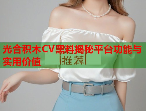 光合积木CV黑料揭秘平台功能与实用价值  第2张