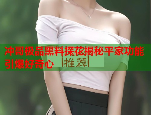 冲哥极品黑料探花揭秘平家功能引爆好奇心  第2张