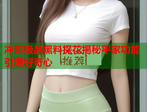 冲哥极品黑料探花揭秘平家功能引爆好奇心  第1张